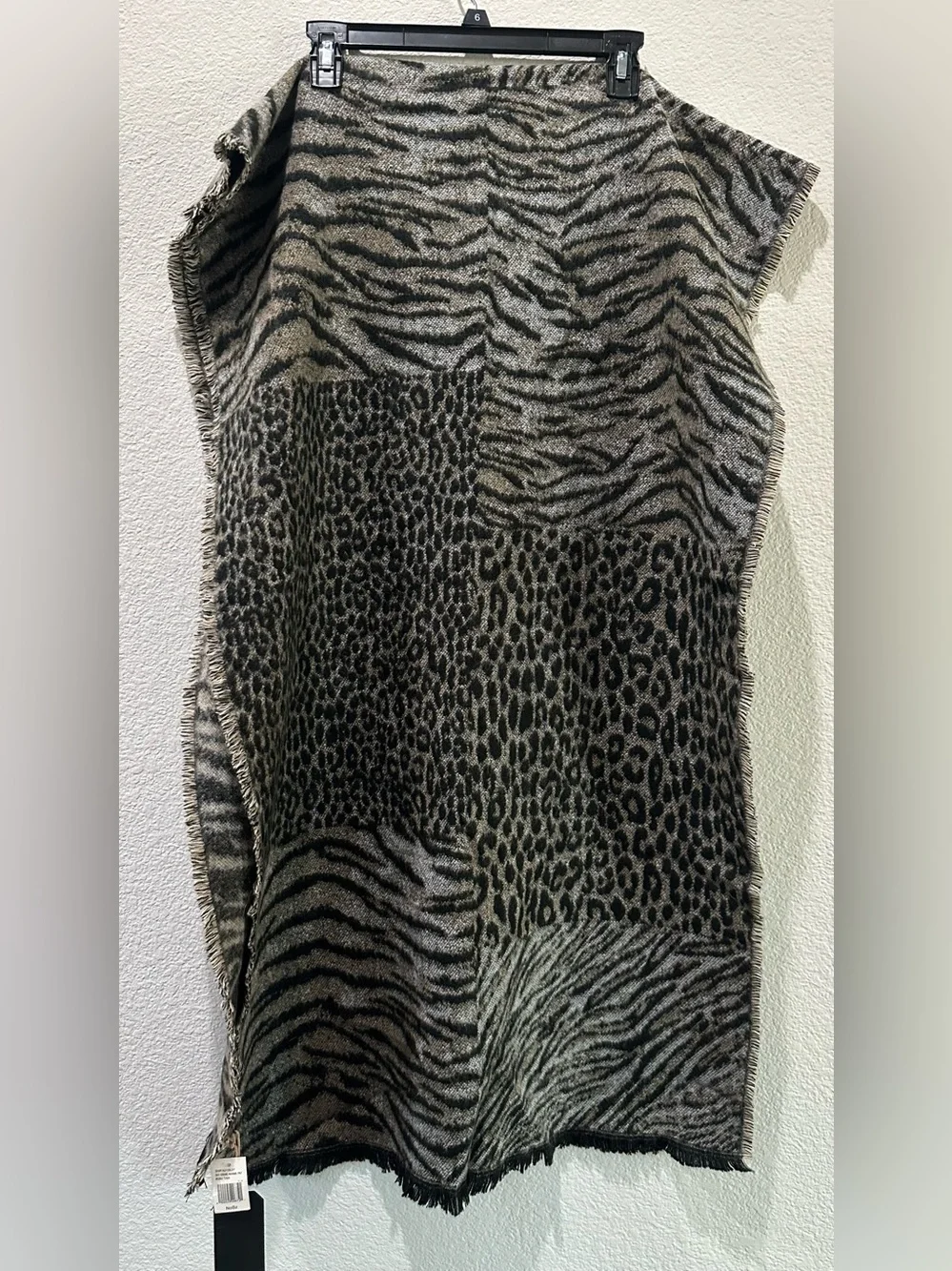 Shyanne Black and Brown Animal Print Wrap